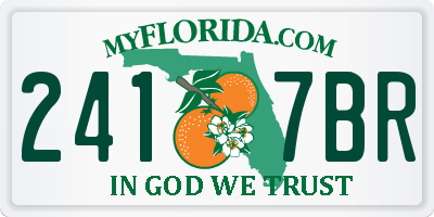 FL license plate 2417BR
