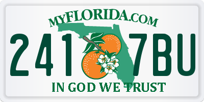 FL license plate 2417BU