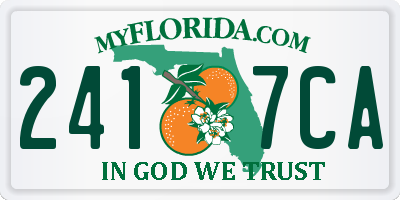 FL license plate 2417CA