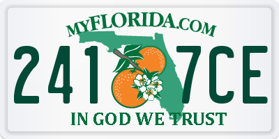 FL license plate 2417CE