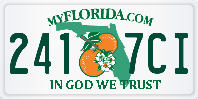 FL license plate 2417CI
