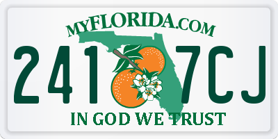 FL license plate 2417CJ