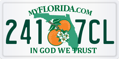 FL license plate 2417CL