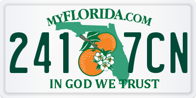 FL license plate 2417CN