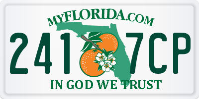 FL license plate 2417CP