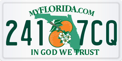 FL license plate 2417CQ