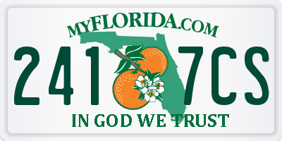 FL license plate 2417CS