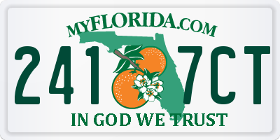 FL license plate 2417CT