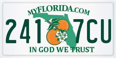 FL license plate 2417CU