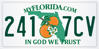 FL license plate 2417CV