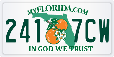 FL license plate 2417CW
