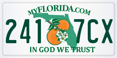 FL license plate 2417CX
