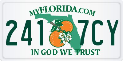 FL license plate 2417CY