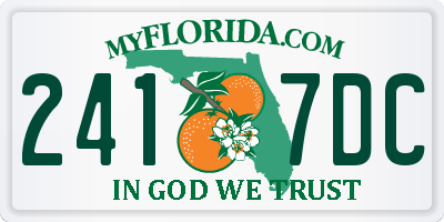 FL license plate 2417DC