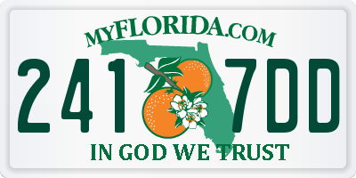FL license plate 2417DD