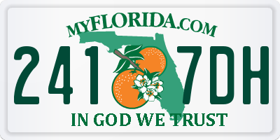 FL license plate 2417DH