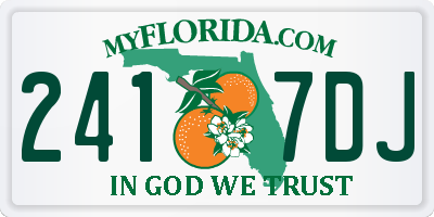 FL license plate 2417DJ