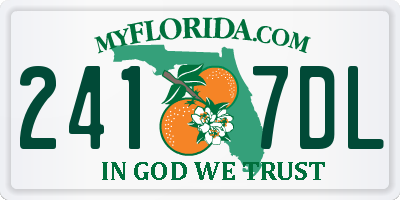 FL license plate 2417DL