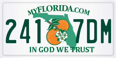 FL license plate 2417DM