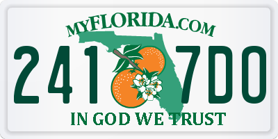 FL license plate 2417DO