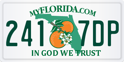 FL license plate 2417DP