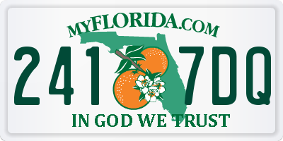FL license plate 2417DQ