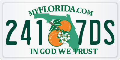 FL license plate 2417DS