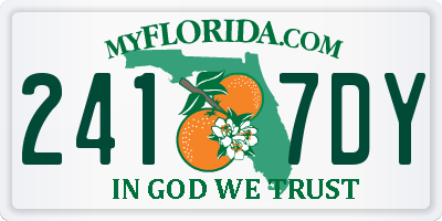 FL license plate 2417DY