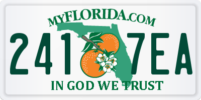FL license plate 2417EA