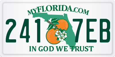 FL license plate 2417EB