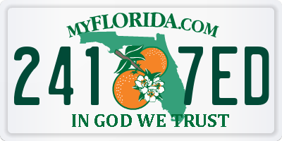 FL license plate 2417ED