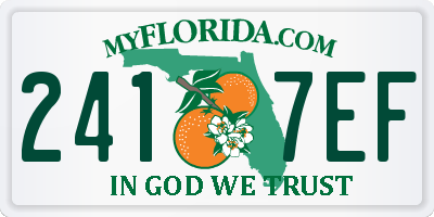 FL license plate 2417EF
