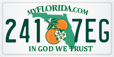 FL license plate 2417EG