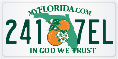 FL license plate 2417EL