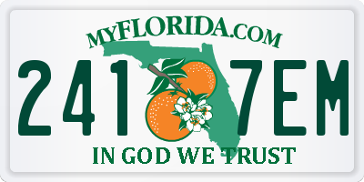 FL license plate 2417EM