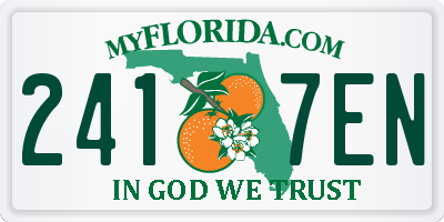 FL license plate 2417EN