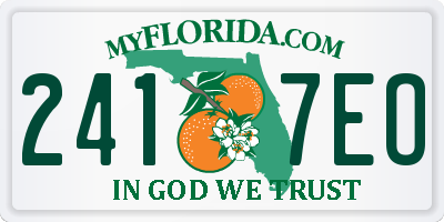 FL license plate 2417EO