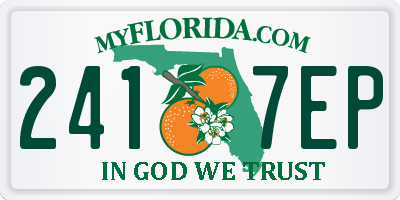 FL license plate 2417EP