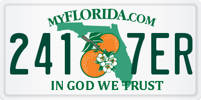 FL license plate 2417ER