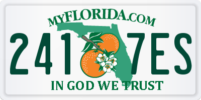 FL license plate 2417ES