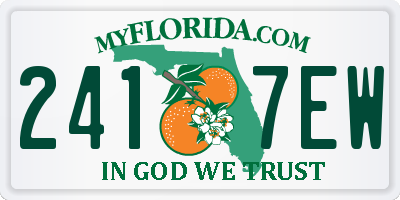 FL license plate 2417EW