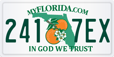 FL license plate 2417EX