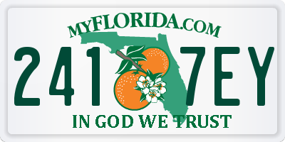 FL license plate 2417EY
