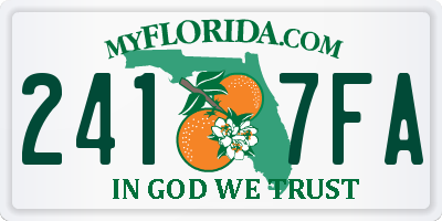 FL license plate 2417FA