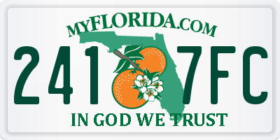 FL license plate 2417FC