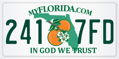 FL license plate 2417FD
