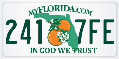 FL license plate 2417FE