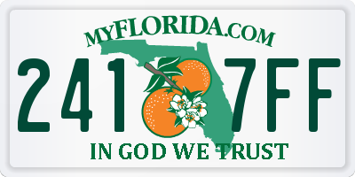 FL license plate 2417FF