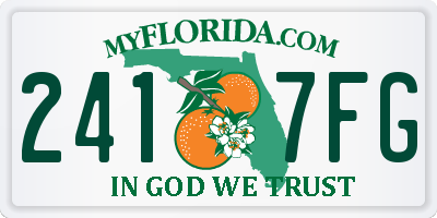 FL license plate 2417FG