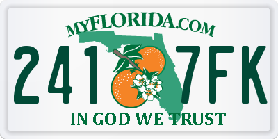 FL license plate 2417FK